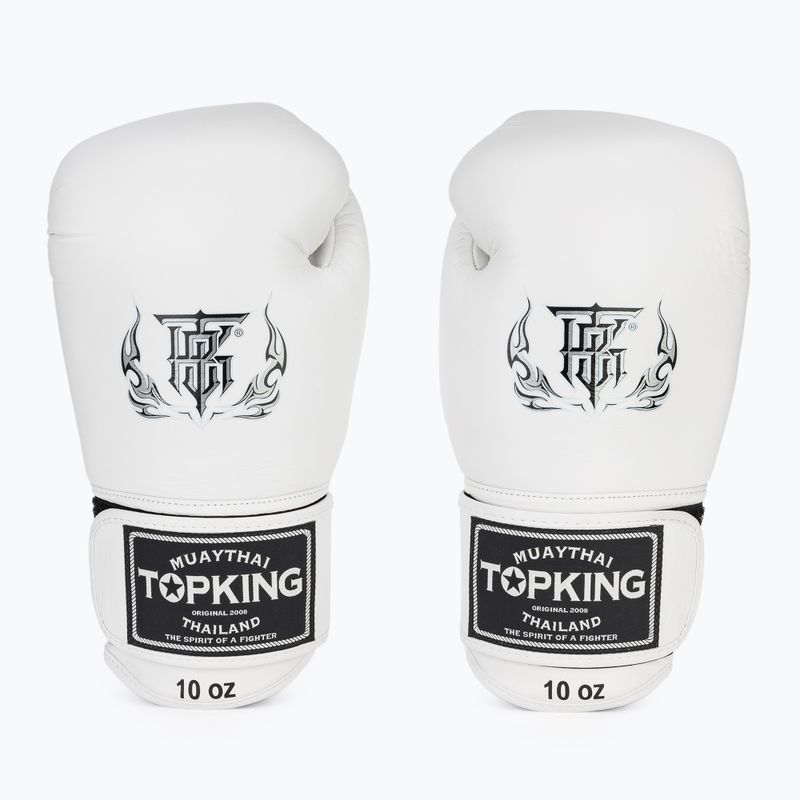 Top King Muay Thai Ultimate guanti da boxe bianchi 2