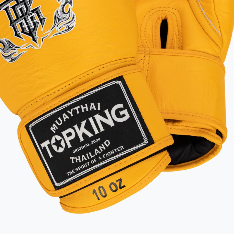 Top King Muay Thai Ultimate guanti da boxe gialli 4