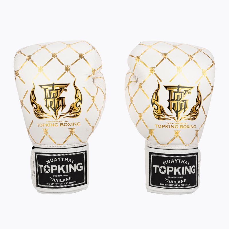 Guanti da boxe Top King Boxing Chain bianco/oro