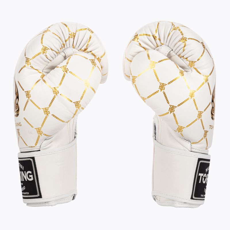 Guanti da boxe Top King Boxing Chain bianco/oro 3