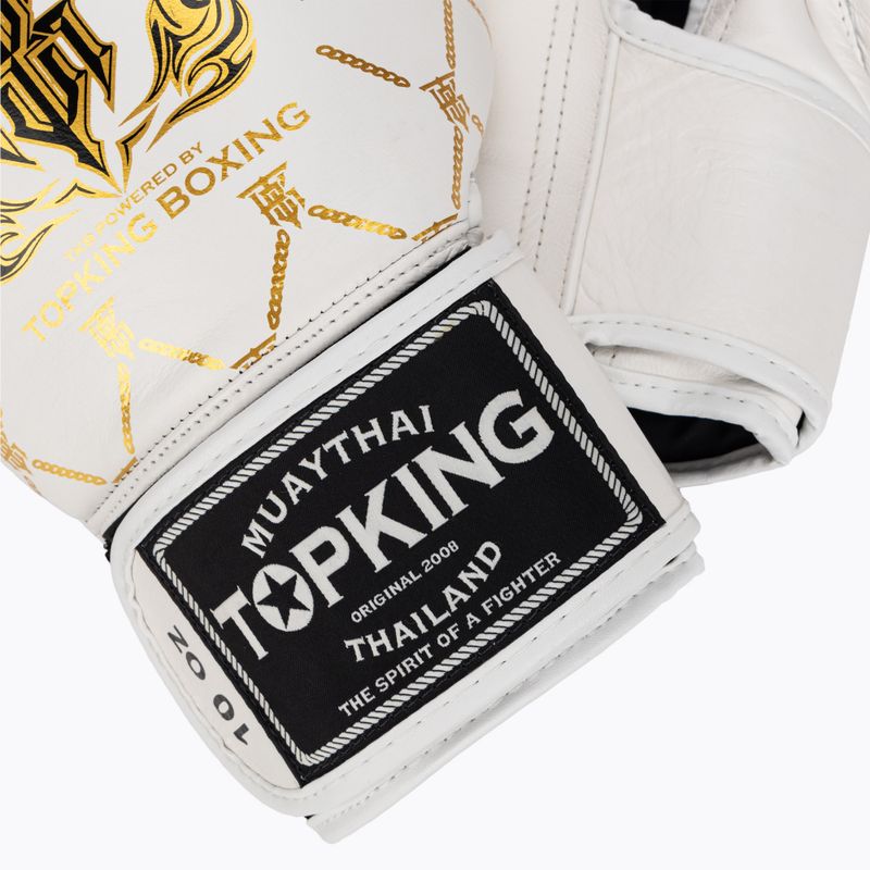 Guanti da boxe Top King Boxing Chain bianco/oro 4
