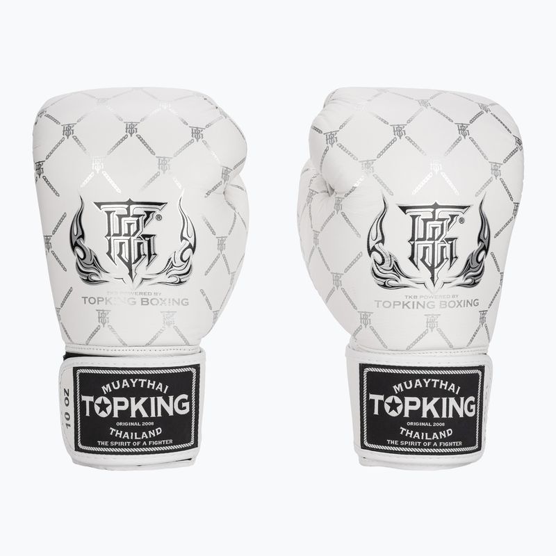 Guanti da boxe Top King Boxing Chain bianco/argento 2