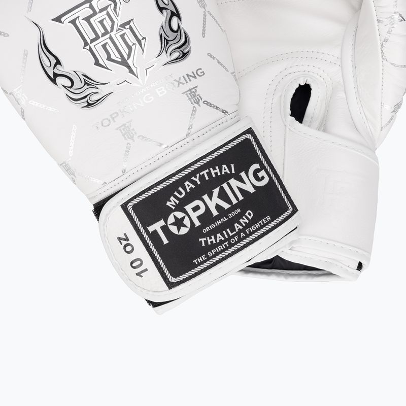 Guanti da boxe Top King Boxing Chain bianco/argento 5