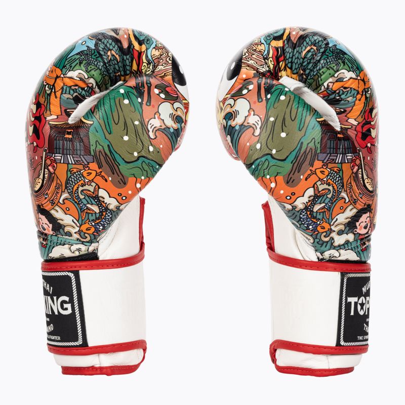 Guanti da boxe Top King Boxing Culture bianco/rosso TKBGCT-1C1 3