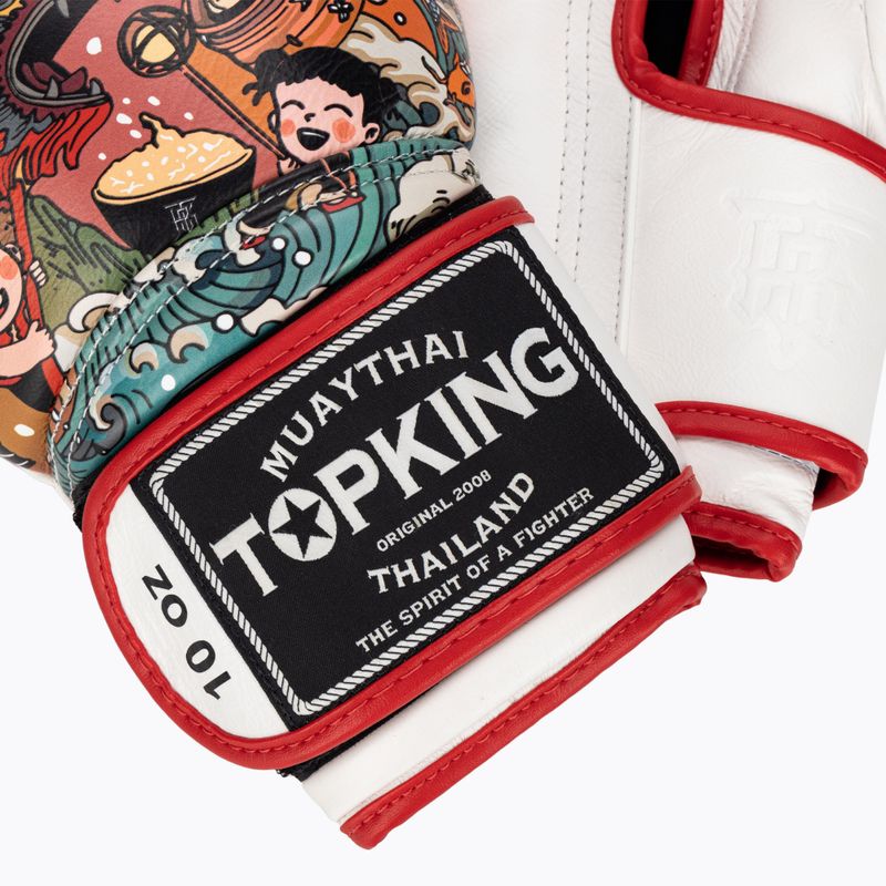Guanti da boxe Top King Boxing Culture bianco/rosso TKBGCT-1C1 4