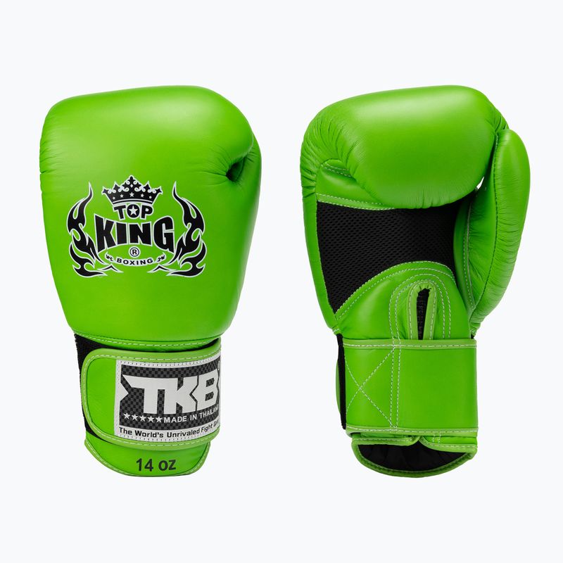 Guantoni da boxe verdi Top King Muay Thai Ultimate Air