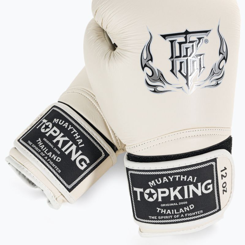 Guanti da boxe Top King Muay Thai Super Air bianco 4