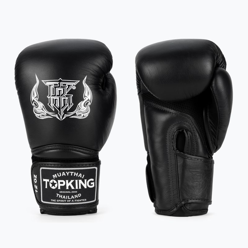 Top King Muay Thai Super Air guantoni da boxe neri 3