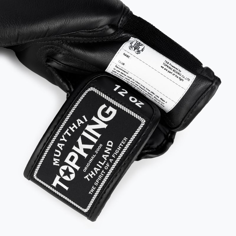 Top King Muay Thai Super Air guantoni da boxe neri 5