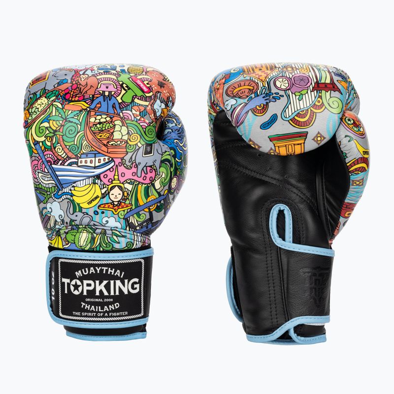 Guanti da boxe Top King Boxing Culture nero/blu