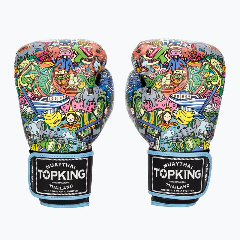 Guanti da boxe Top King Boxing Culture nero/blu