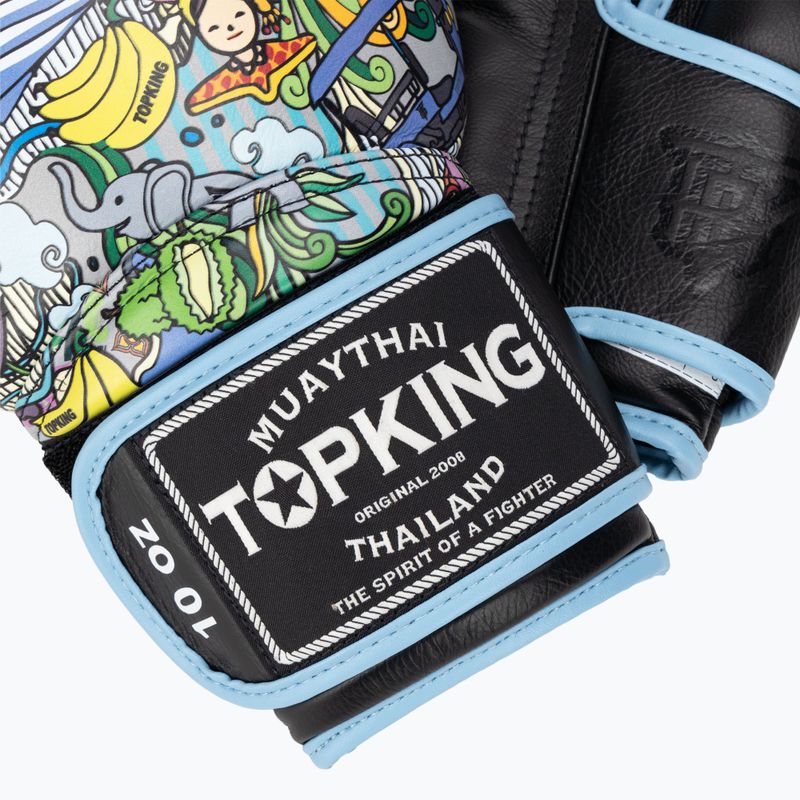 Guanti da boxe Top King Boxing Culture nero/blu 4