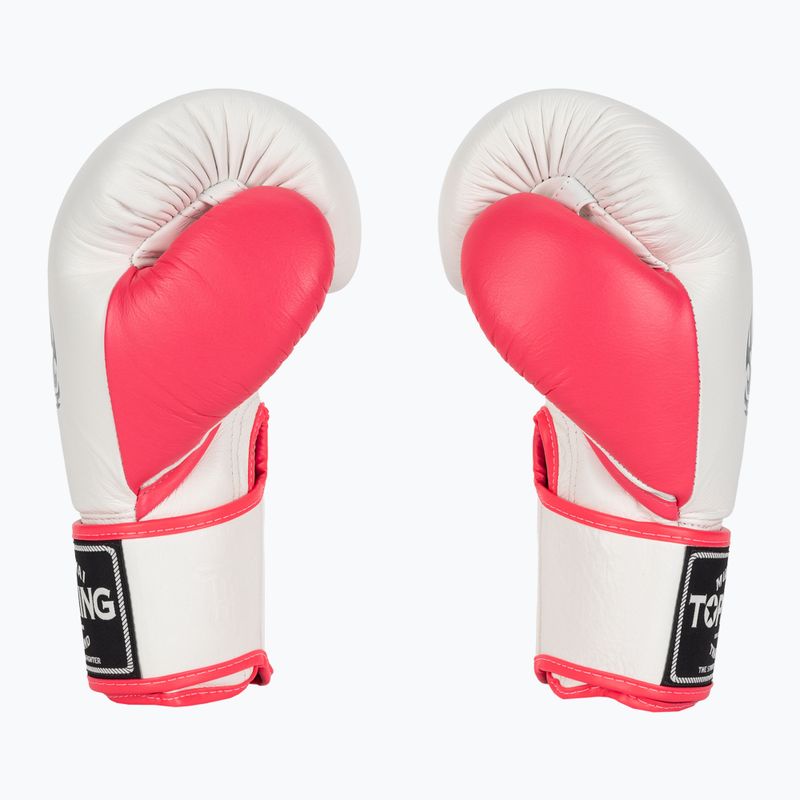 Top King Boxing Reborn guanti da boxe bianchi/rosa 3