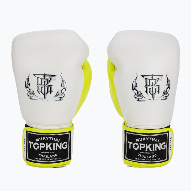 Guanti da boxe Top King Boxing Reborn bianco/giallo