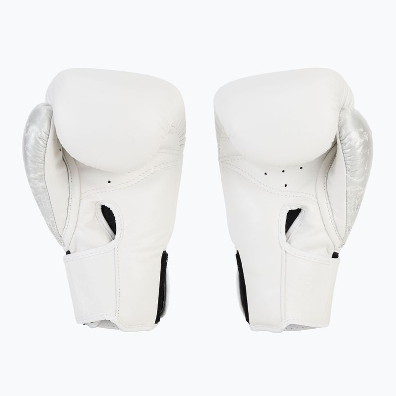 Guanti da boxe Top King Muay Thai Power Snake bianco/argento 3
