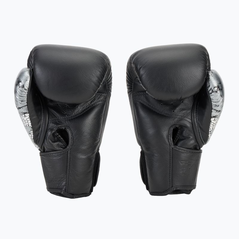 Guanti da boxe Top King Muay Thai Power Snake nero/argento 3