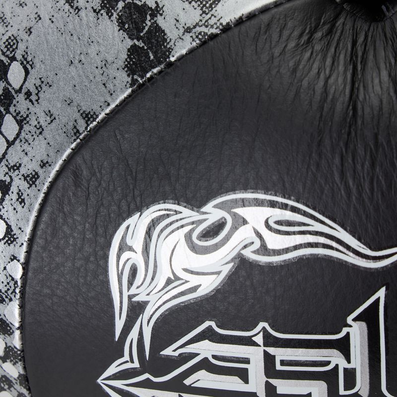 Guanti da boxe Top King Muay Thai Power Snake nero/argento 5