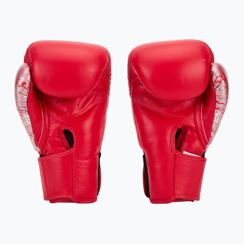 Guanti da boxe Top King Muay Thai Power Snake rosso/argento 3