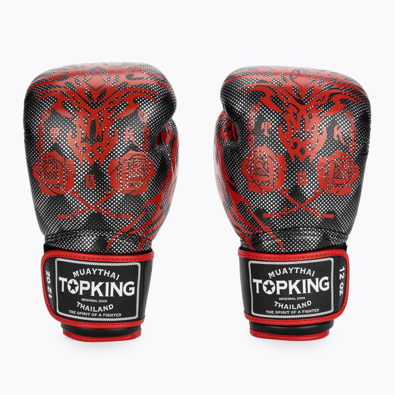 Guanti da boxe Top King Boxing Dragon rosso/nero