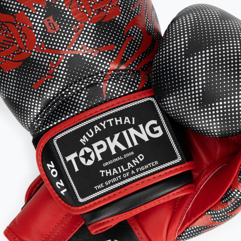 Guanti da boxe Top King Boxing Dragon rosso/nero 4