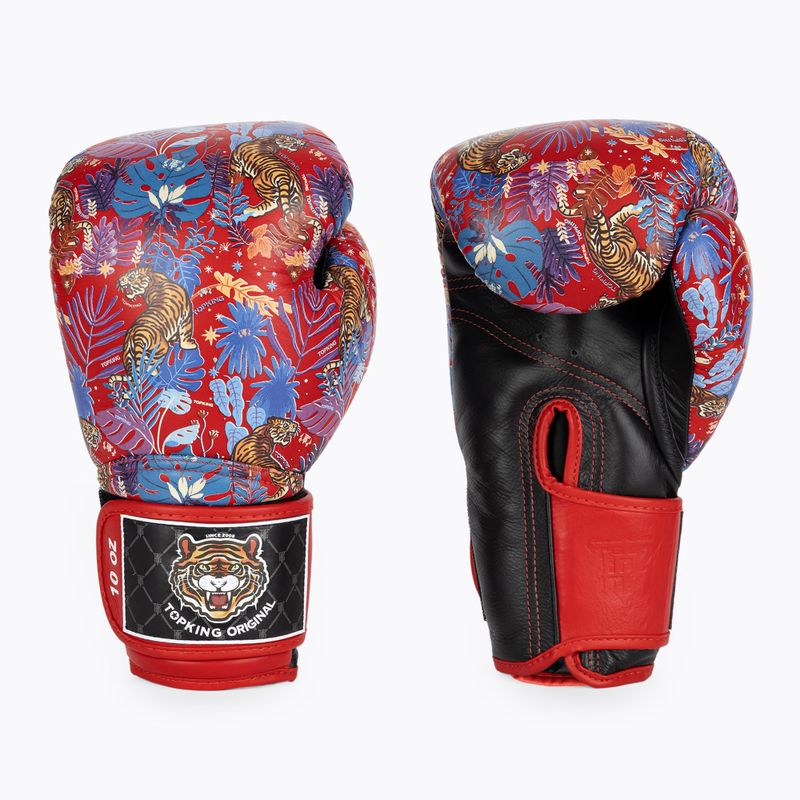 Guanti da boxe Top King Boxing Wild Tiger nero/rosso