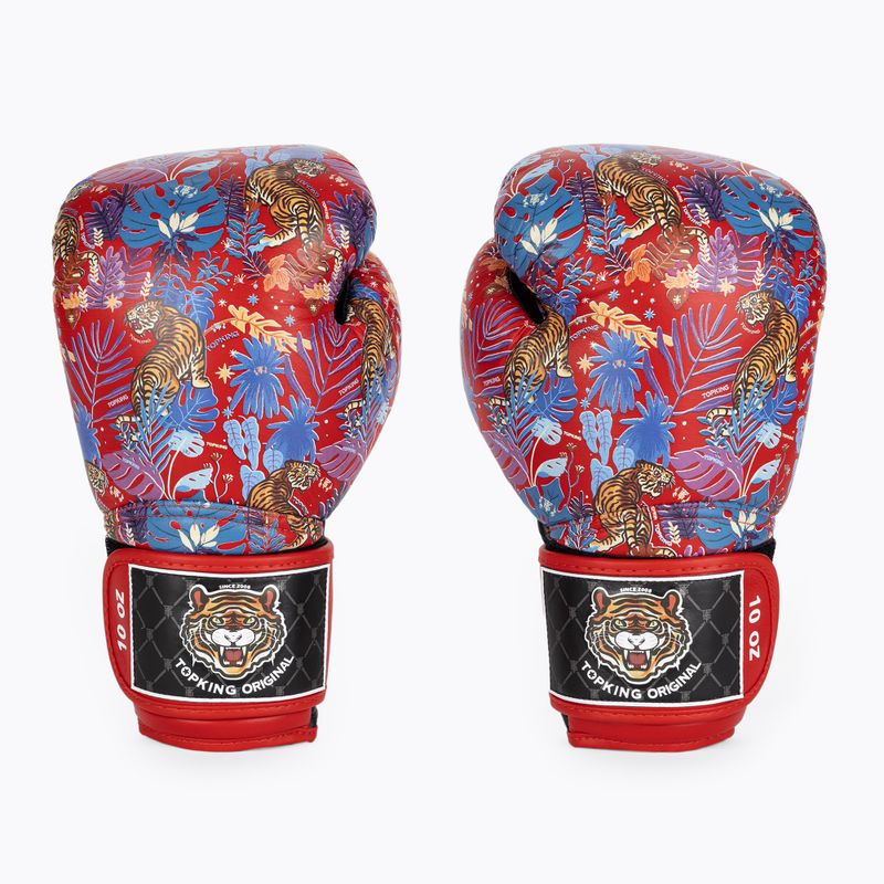 Guanti da boxe Top King Boxing Wild Tiger nero/rosso
