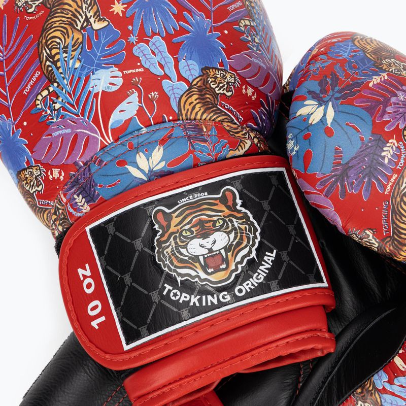 Guanti da boxe Top King Boxing Wild Tiger nero/rosso 4