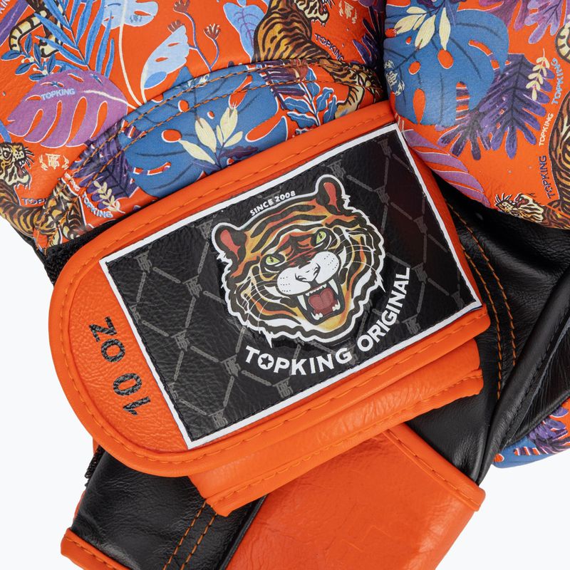 Guantoni da boxe Top King Boxing Wild Tiger nero/arancio 4