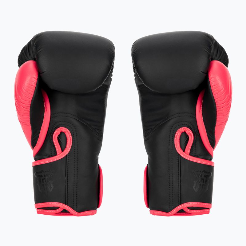 Top King Reborn Guantoni da boxe in pelle nera/rosa 2