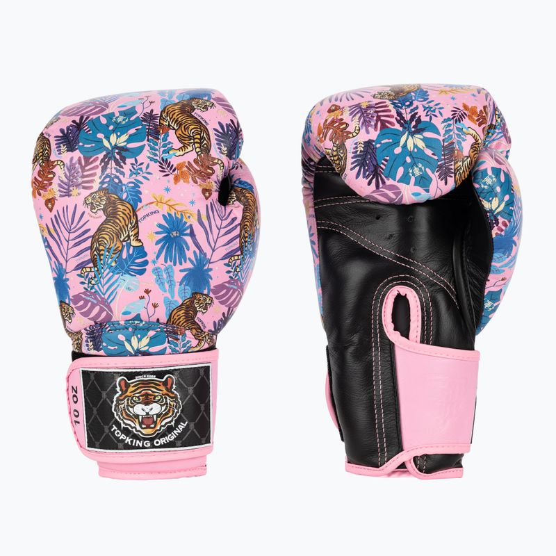 Guantoni da boxe Top King Boxing Wild Tiger nero/rosa