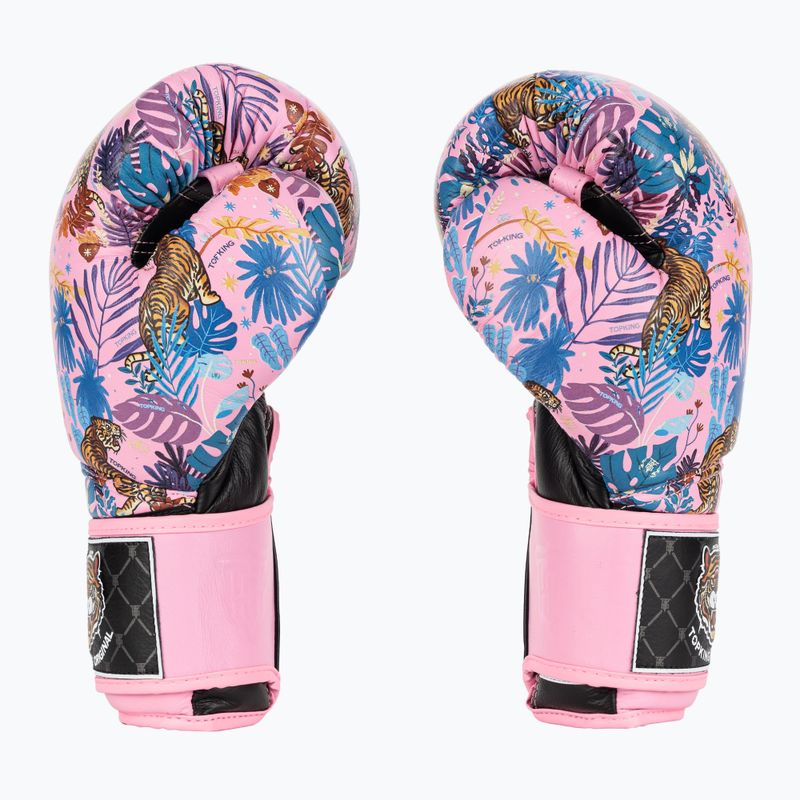 Guantoni da boxe Top King Boxing Wild Tiger nero/rosa 3