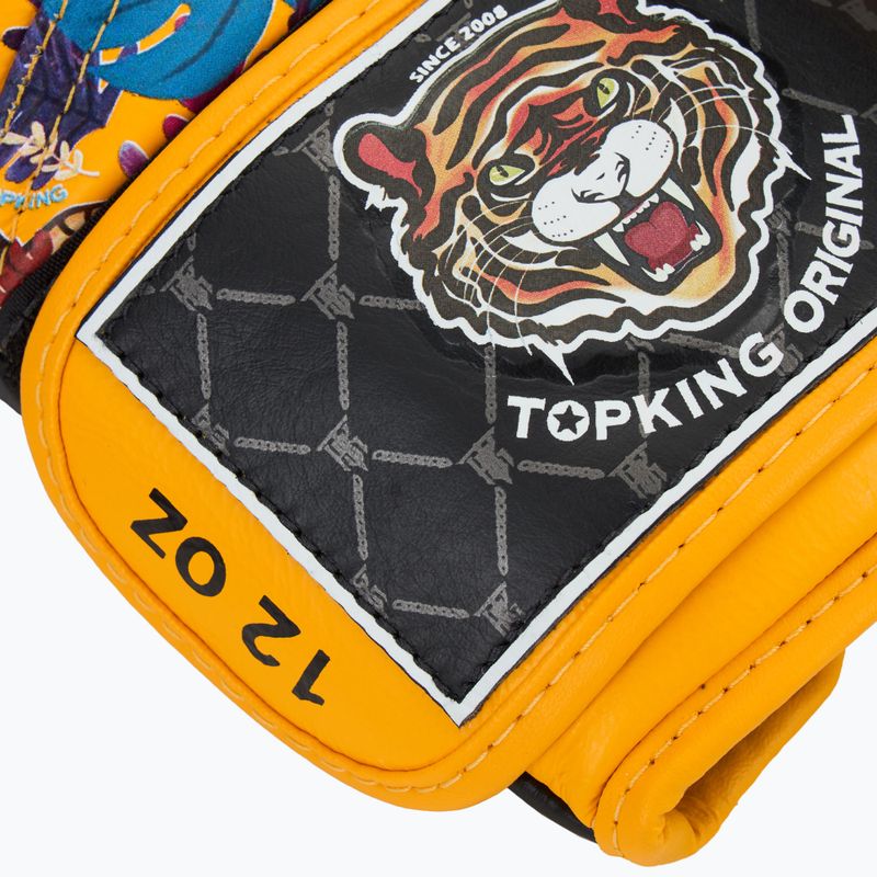 Guantoni da boxe Top King Boxing Wild Tiger nero/giallo 5