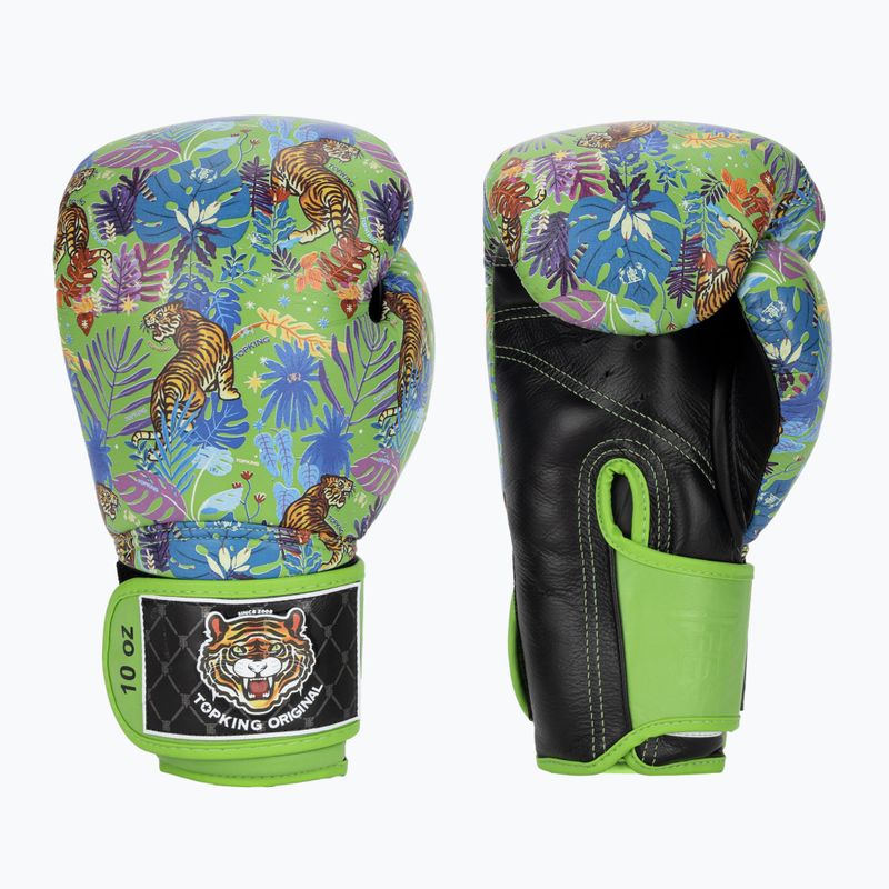 Guanti da boxe Top King Boxing Wild Tiger nero/verde