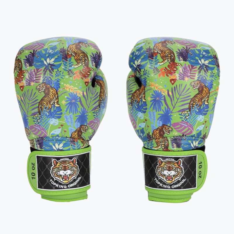 Guanti da boxe Top King Boxing Wild Tiger nero/verde