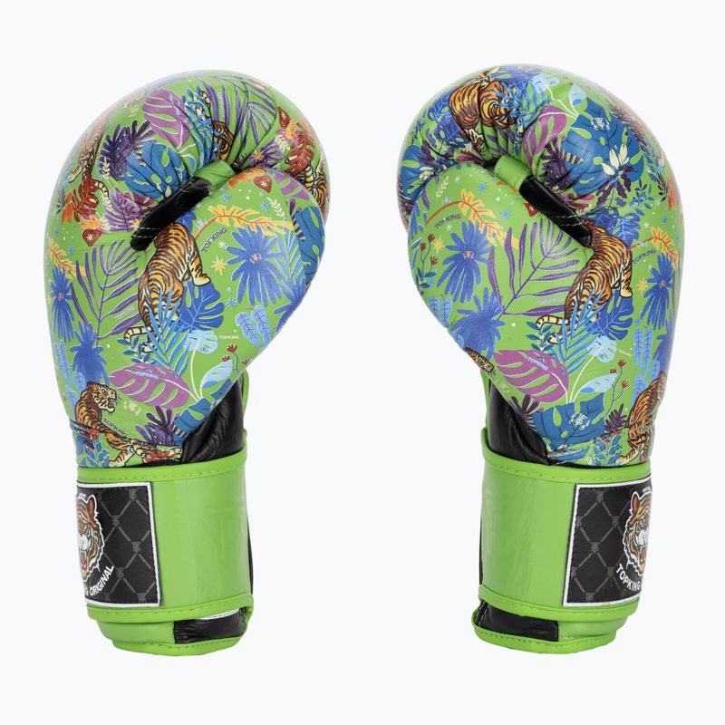 Guanti da boxe Top King Boxing Wild Tiger nero/verde 3