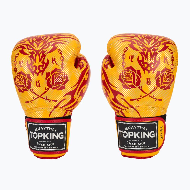 Top King Guanti da boxe Dragon giallo 2