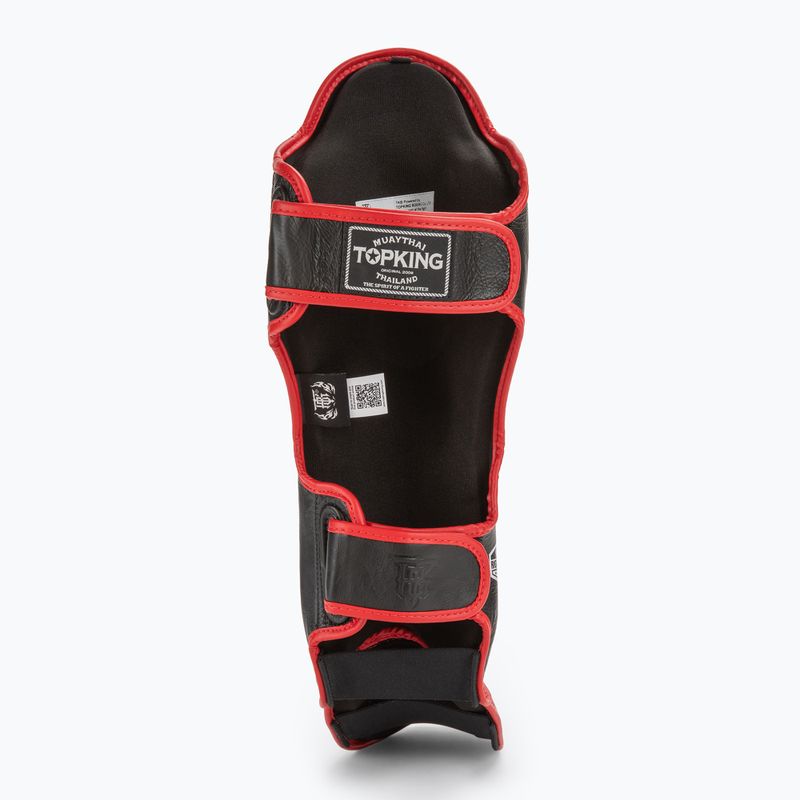 Protezioni per tibia e piede Top King Shin Guards Blend nero/rosso 4