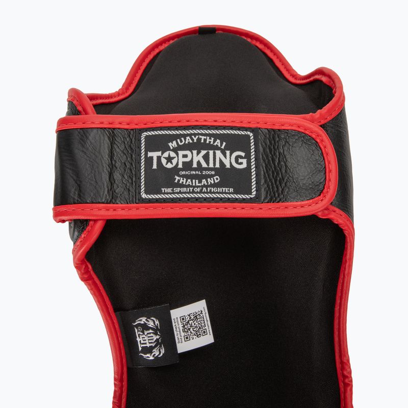 Protezioni per tibia e piede Top King Shin Guards Blend nero/rosso 6