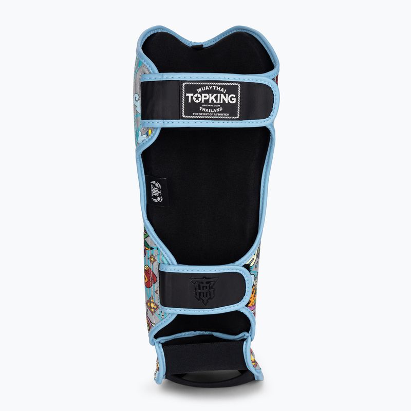 Top King Culture Protezioni per tibia e piede in pelle nera TKSGCT-TH 5