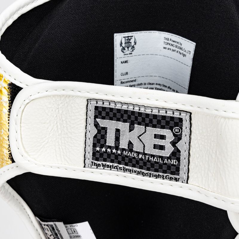 Protezioni per tibia Top King Super Star bianco/oro 3