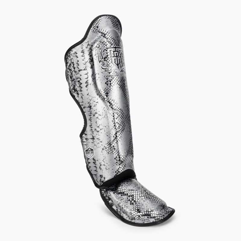 Protezioni per tibia Top King Super Star nero/argento