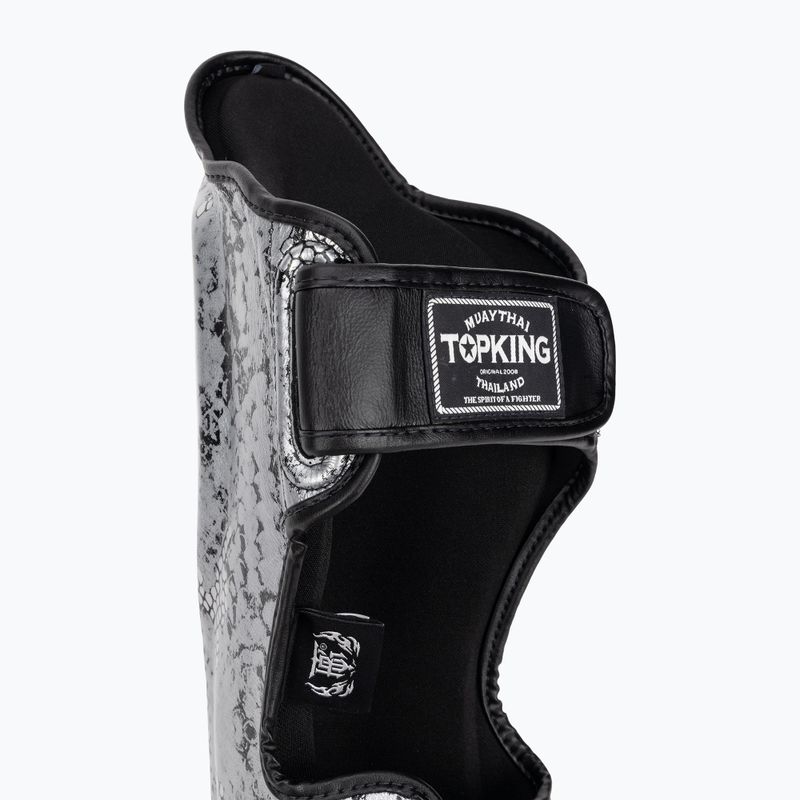 Protezioni per tibia Top King Super Star nero/argento 4