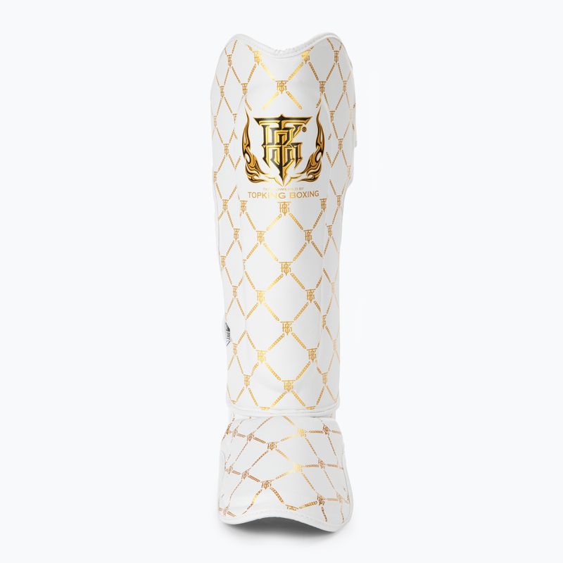 Protezioni per tibie e piedi Top King Chain Semi Leather bianco/oro 3