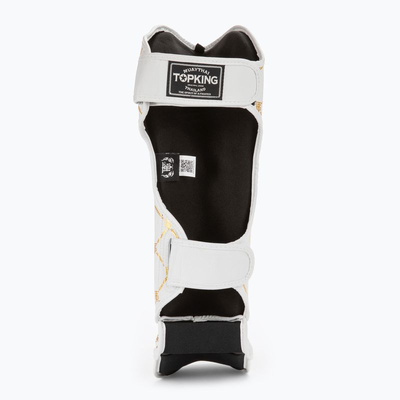 Protezioni per tibie e piedi Top King Chain Semi Leather bianco/oro 4