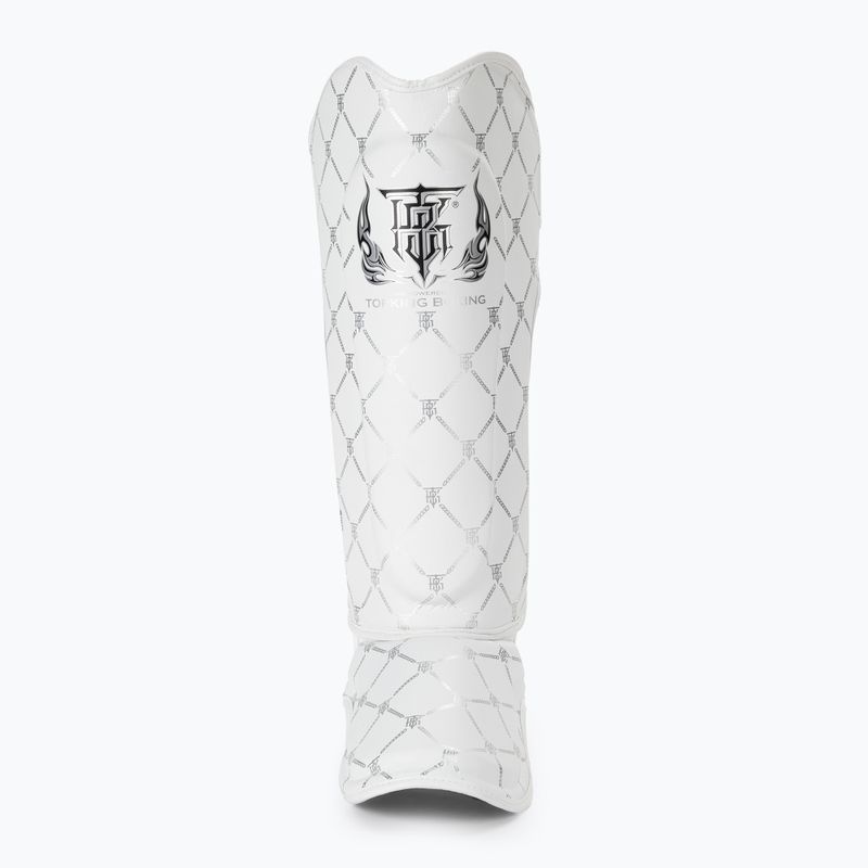 Protezioni per tibia e piede Top King Chain Semi Leather bianco/argento 3