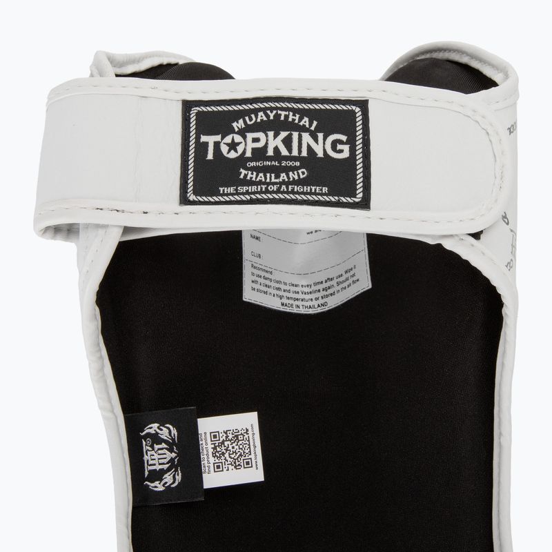 Protezioni per tibia e piede Top King Chain Semi Leather bianco/argento 6