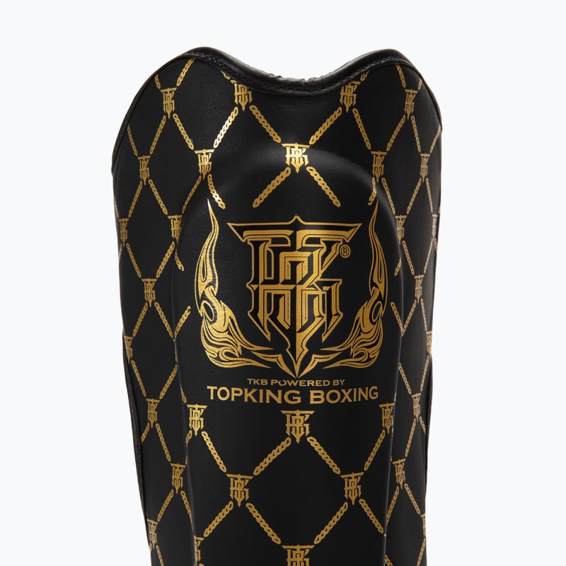 Protezioni per tibia e piede Top King Chain Semi Leather nero/oro 3