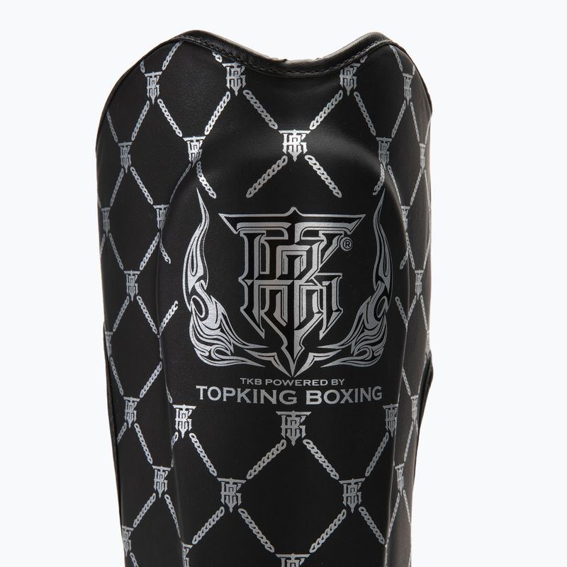 Protezioni per tibie e piedi Top King Chain Semi Leather nero/argento 3