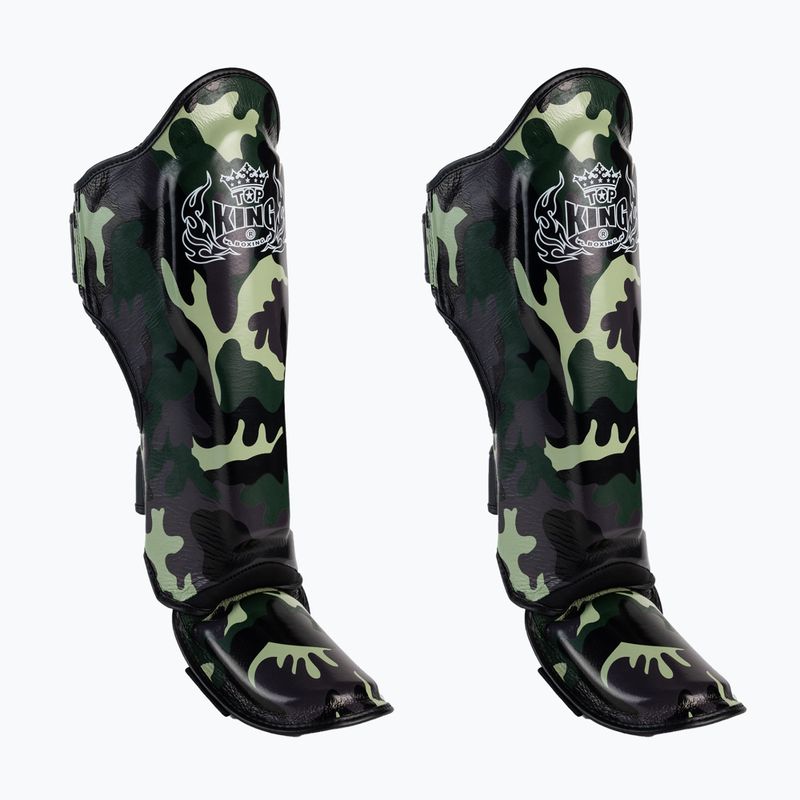 Protezioni per tibie e piedi Top King Empower Camouflage verde