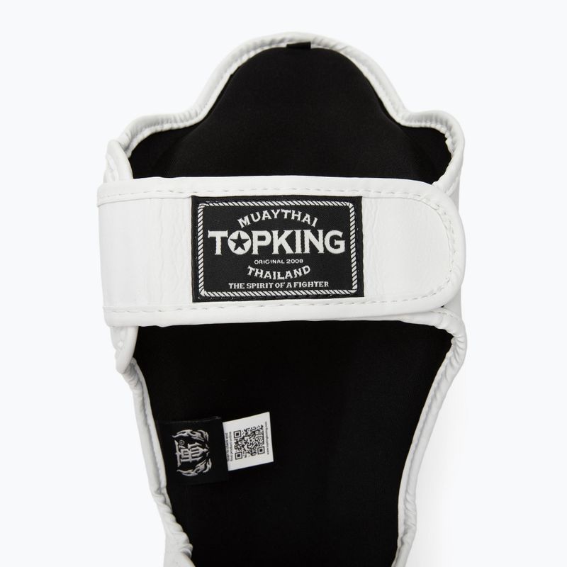 Protezioni per tibia e piede bianche Top King Pro Semi Leather 4